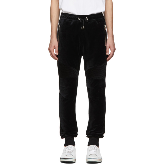 Noir BalmainPantalon 192251m190003 Sku Ribbed Survêtement De En Velours 54LRcjq3AS
