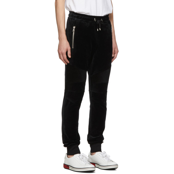 Noir BalmainPantalon 192251m190003 Sku Ribbed Survêtement De En Velours 54LRcjq3AS