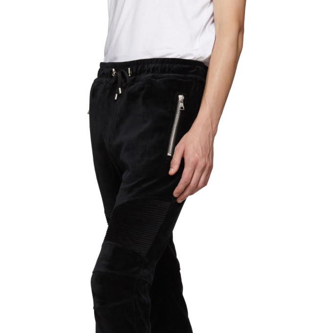 Noir BalmainPantalon 192251m190003 Sku Ribbed Survêtement De En Velours 54LRcjq3AS