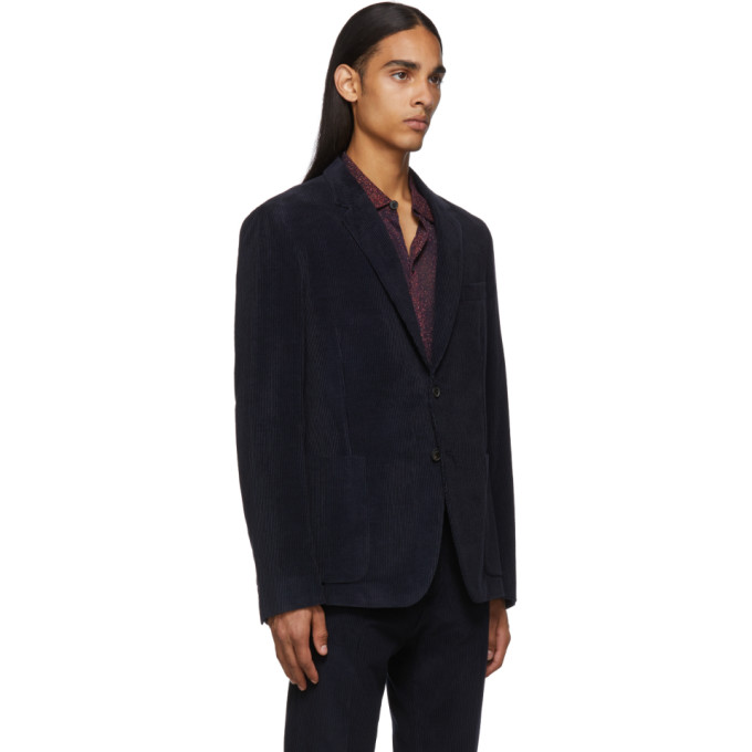 SmithBlazer Sku Velours Paul Kensington Bleu Côtelée Marine En 192260m195005 rsChdxQt