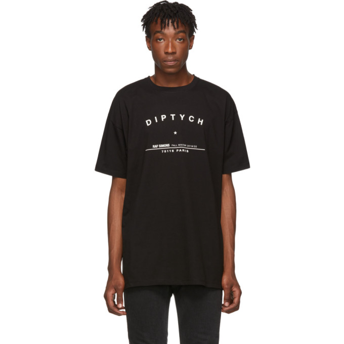 Noir Raf 'diptych' SimonsT shirt Sku 192287m213014 fit Big 8wOm0nvN