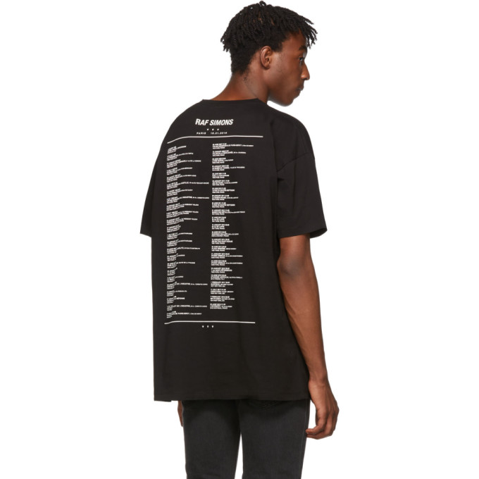 Noir Raf 'diptych' SimonsT shirt Sku 192287m213014 fit Big 8wOm0nvN