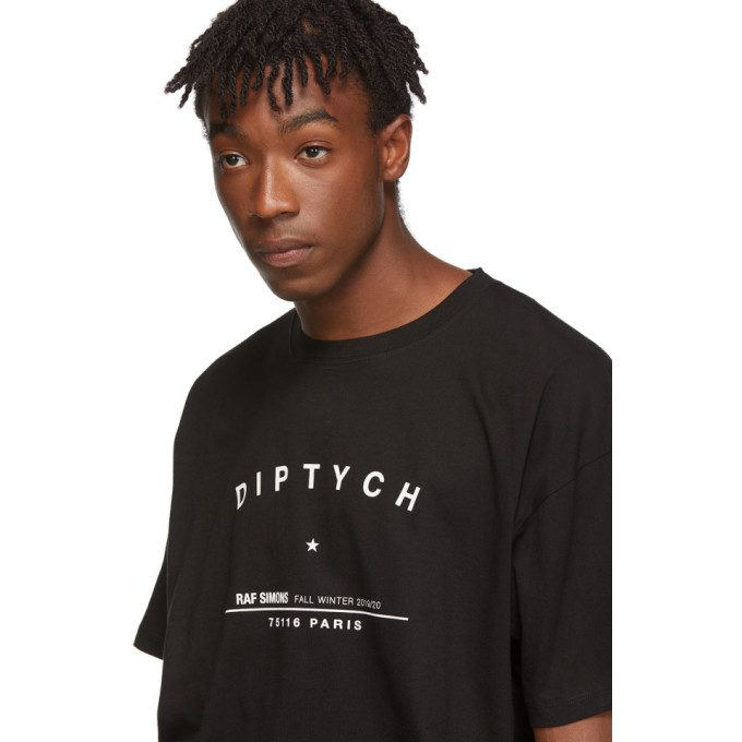 Noir Raf 'diptych' SimonsT shirt Sku 192287m213014 fit Big 8wOm0nvN