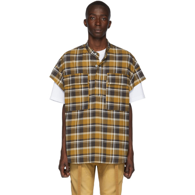 192782m192003 Fear GodChemise En Clair Sku Flanelle À Courtes Manches Brun Et Carreaux Of SUMpVzq