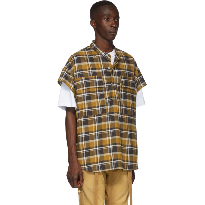 192782m192003 Fear GodChemise En Clair Sku Flanelle À Courtes Manches Brun Et Carreaux Of SUMpVzq
