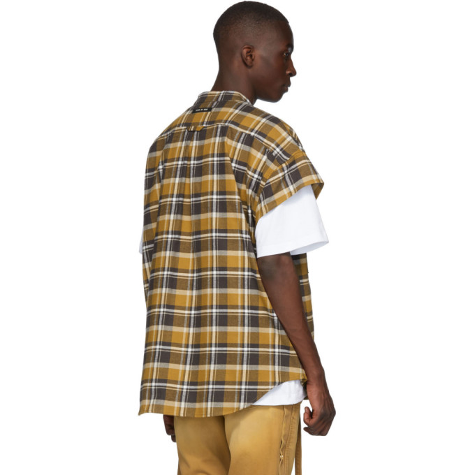 192782m192003 Fear GodChemise En Clair Sku Flanelle À Courtes Manches Brun Et Carreaux Of SUMpVzq