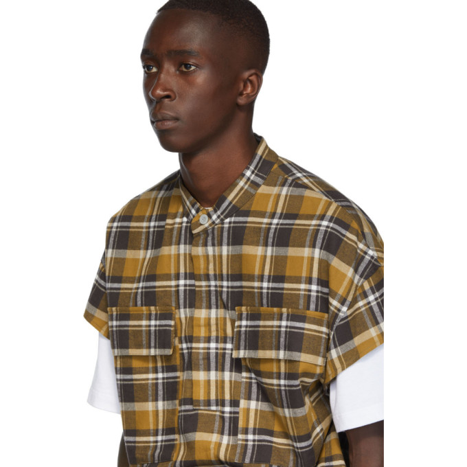 192782m192003 Fear GodChemise En Clair Sku Flanelle À Courtes Manches Brun Et Carreaux Of SUMpVzq